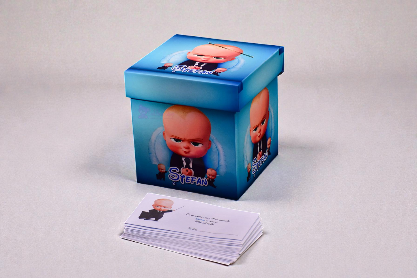 Cutie de dar personalizată pentru botez – Model M3