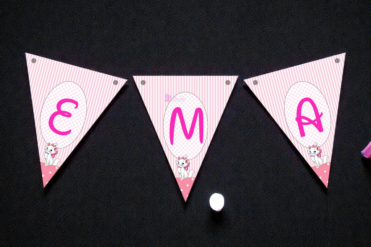 Banner personalizat pentru botez – Nume copil | Model B1