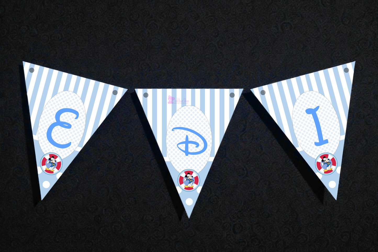 Banner personalizat pentru botez – Nume copil | Model B 14