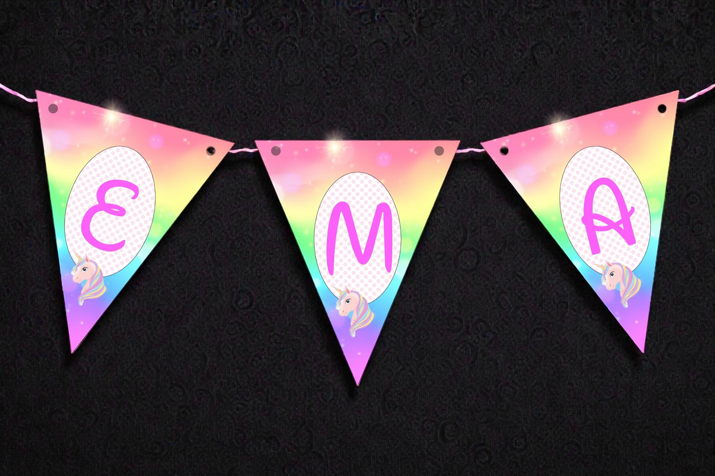 Banner personalizat pentru botez – Nume copil | Model B 7