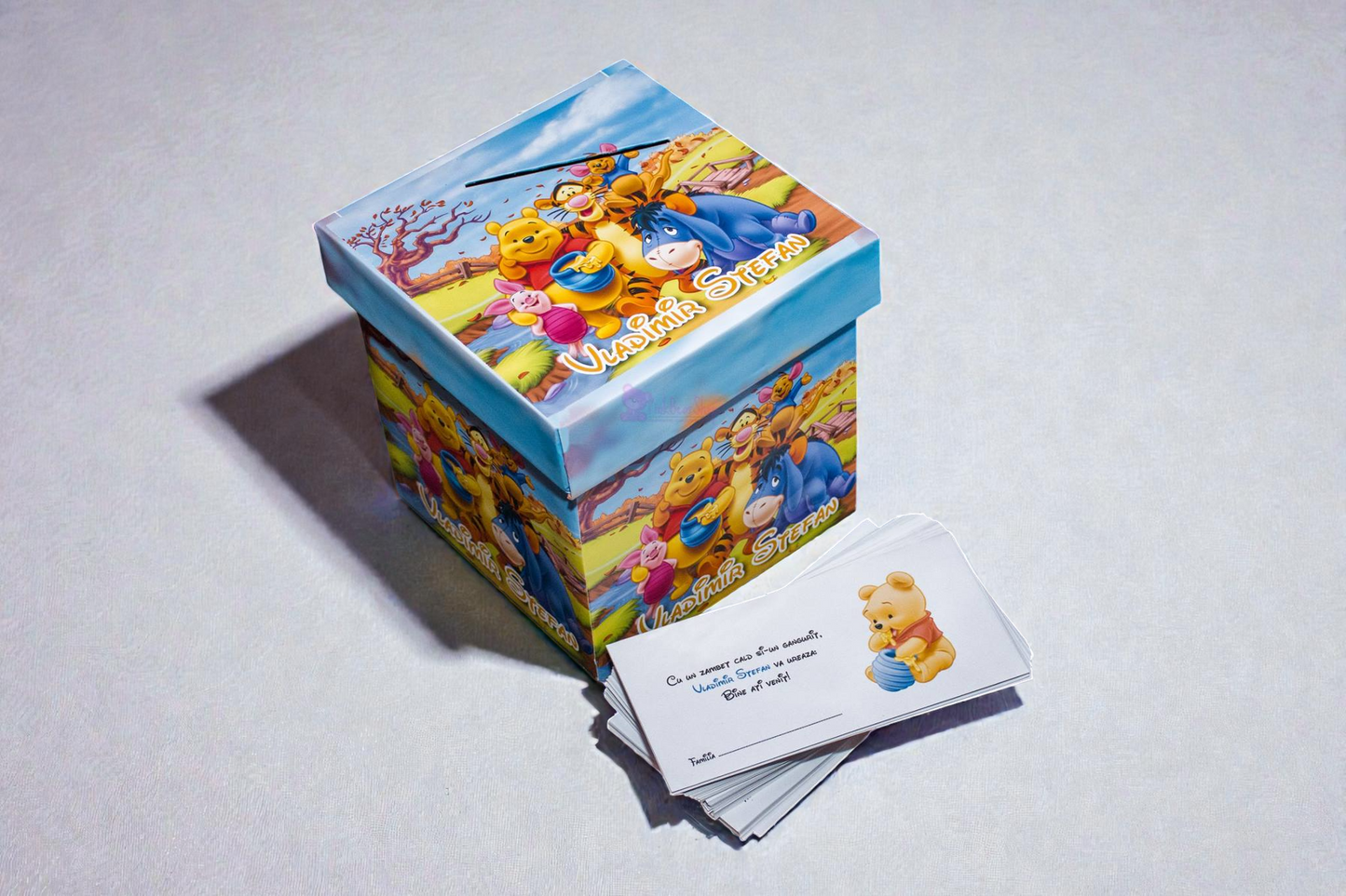 Cutie de dar personalizată pentru botez – Model M1