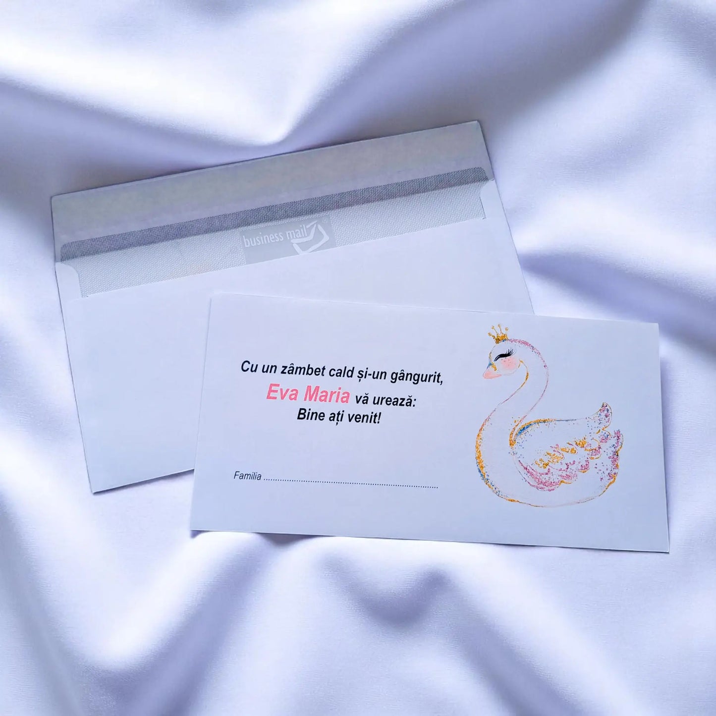 Plic pentru bani botez personalizat – cu nume, personaj din desene și mesaj special | 11×22 cm PB23