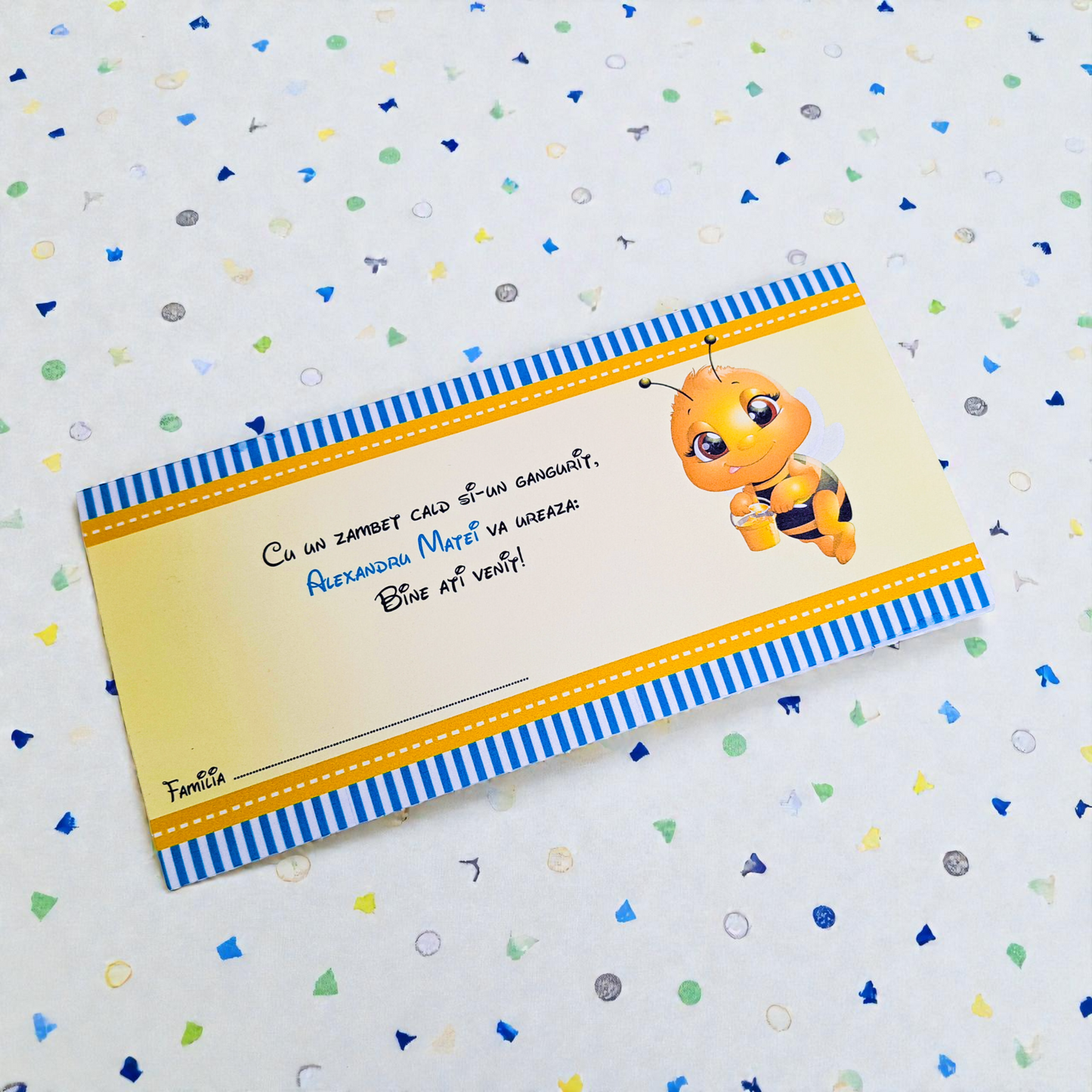 Plic pentru bani cartonat personalizat pentru botez – modele diverse (M28)