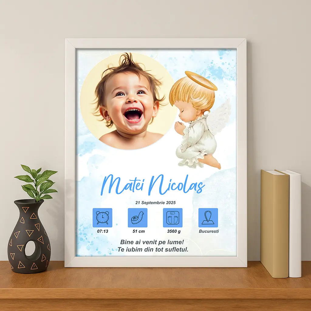 Tablouri personalizate A4 cu datele de naștere