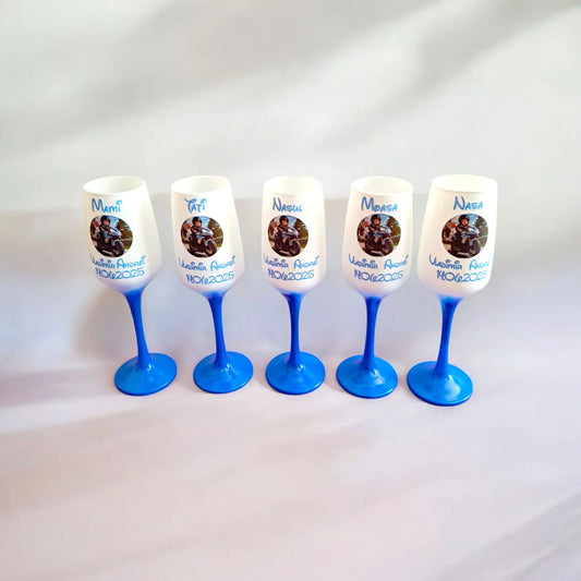 Pahar personalizat pentru botez – Cadou elegant cu nume și dată | Model PB14
