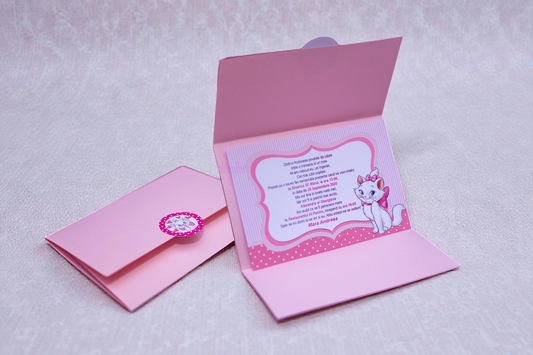 Invitație personalizată pentru botez cu fotografie – Model 5