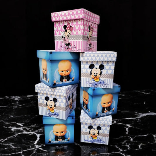 Cutie de dar personalizată pentru botez