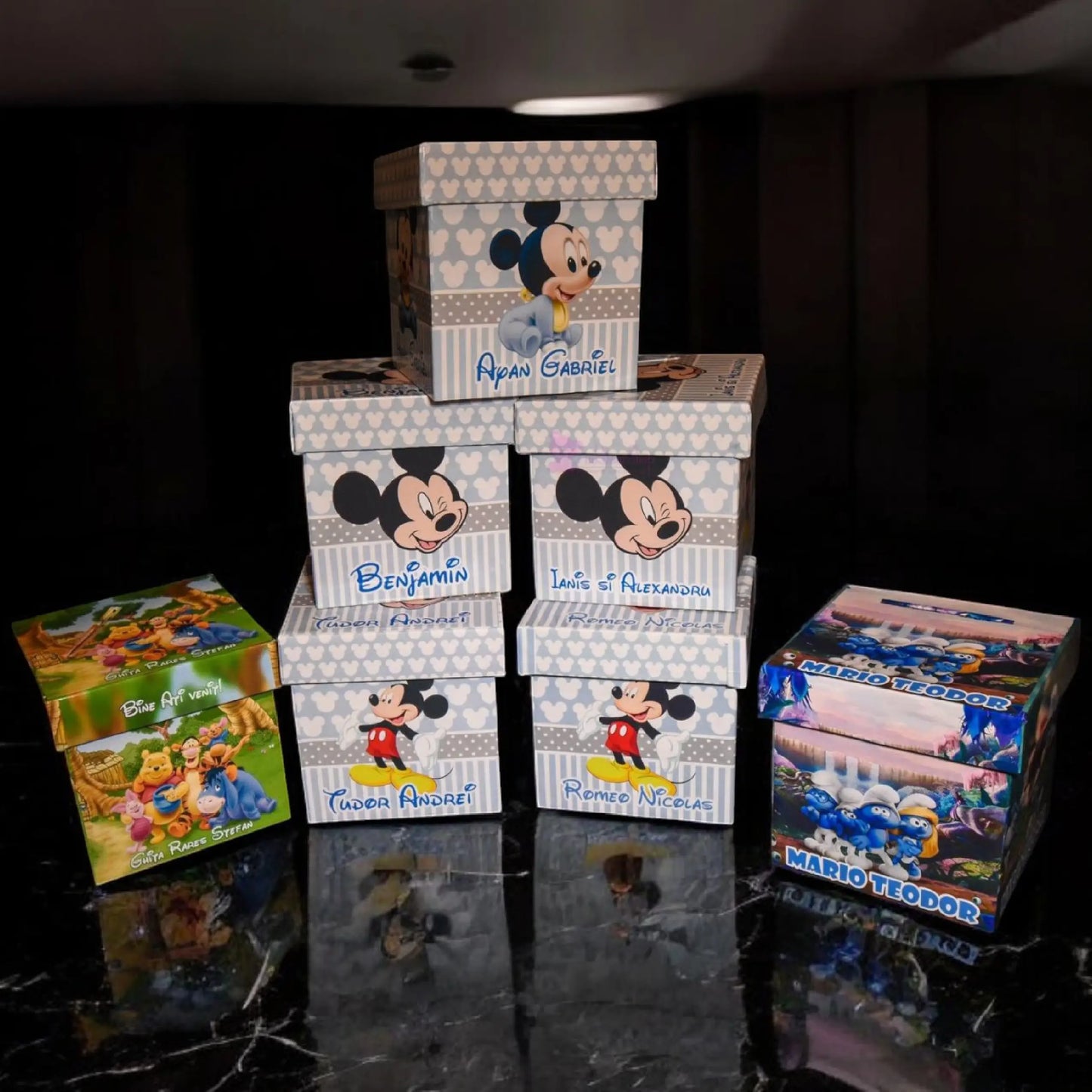 Cutie de dar personalizată pentru botez