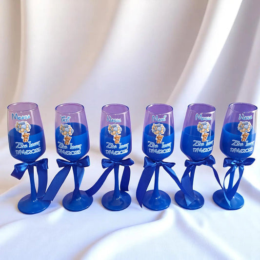 Pahar personalizat pentru botez – Cadou elegant cu nume și dată | Model PB07