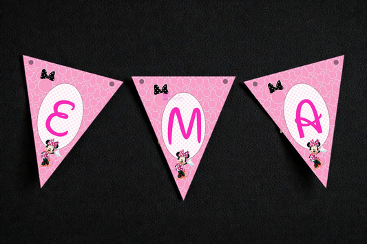 Banner personalizat pentru botez – Nume copil | Model B 4