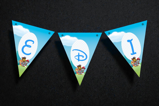 Banner personalizat pentru botez – Nume copil | Model B 12