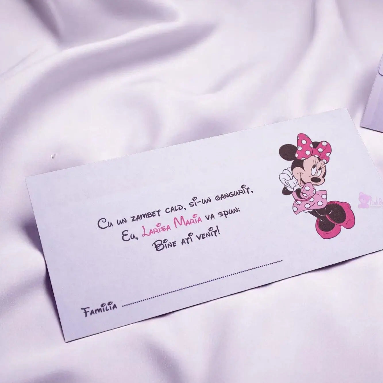 Plic pentru bani botez personalizat – cu nume, personaj din desene și mesaj special | 11×22 cm PB45