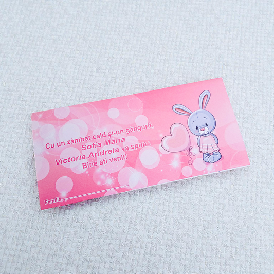 Plic pentru bani cartonat personalizat pentru botez – modele diverse (M19)