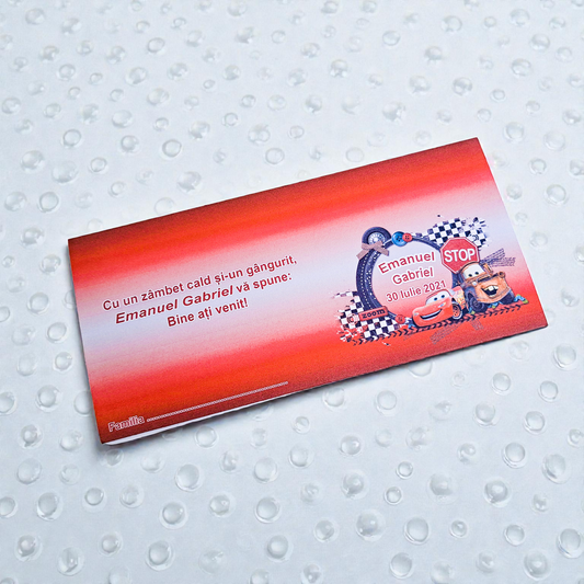 Plic pentru bani cartonat personalizat pentru botez – modele diverse (M18)