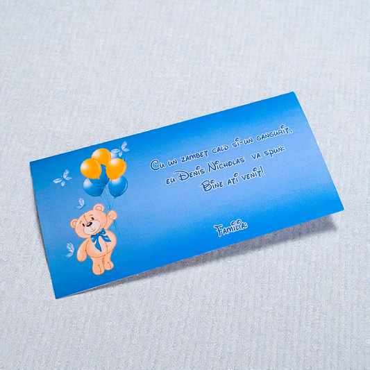 Plic pentru bani cartonat personalizat pentru botez – modele diverse (M5)