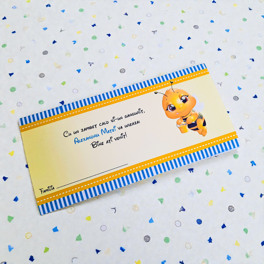 Plic pentru bani cartonat personalizat pentru botez – modele diverse (M28)