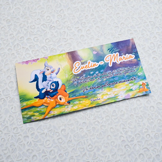 Plic pentru bani cartonat personalizat pentru botez – modele diverse (M26)