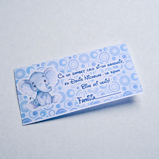 Plic pentru bani cartonat personalizat pentru botez – modele diverse (M24)