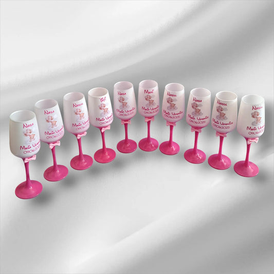 Pahar personalizat pentru botez – Cadou elegant cu nume și dată | Model PB18